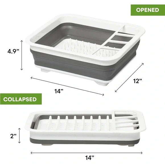 Collapsible Dish Drying Rack - for Kitchen, RV Camping Essentials -4.9"x14"x12" - Picture 2 of 6
